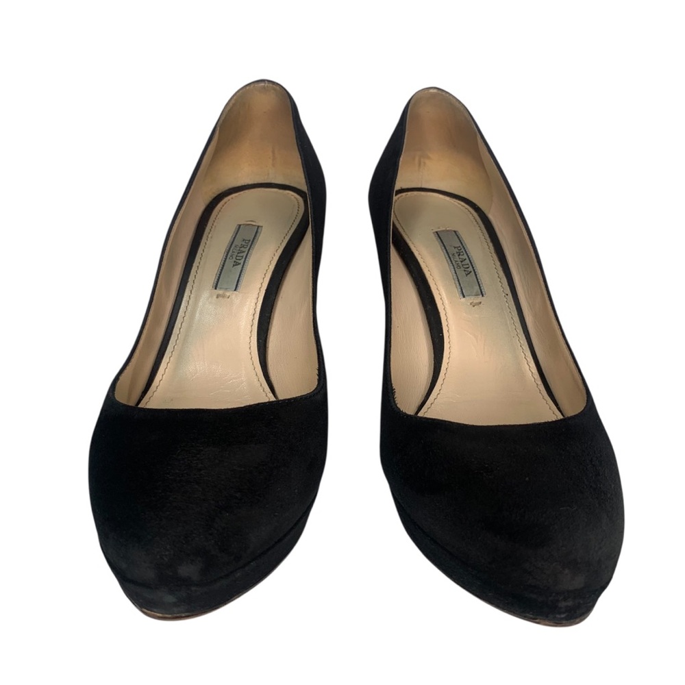 Prada Camoscio Basic Platform Pump Black Size Eu … - image 5